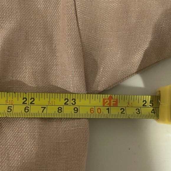 Saralam Women's Tan & Black 100% linen midi dress size 1X NWT! Lagenlook Neutral - Picture 14 of 14